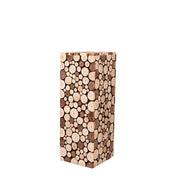 Wooden Slices Pillar Prop Pedestal Stand - Natural