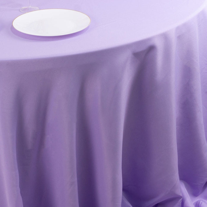 132" Premium Polyester Round Tablecloth Wedding Party Table Linens