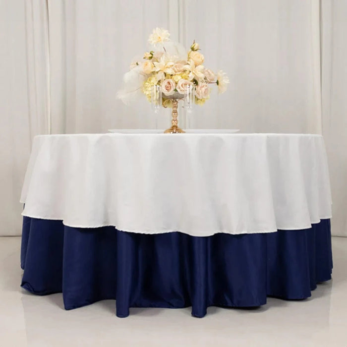 90" Cotton Blend Round Tablecloth for Weddings and Events