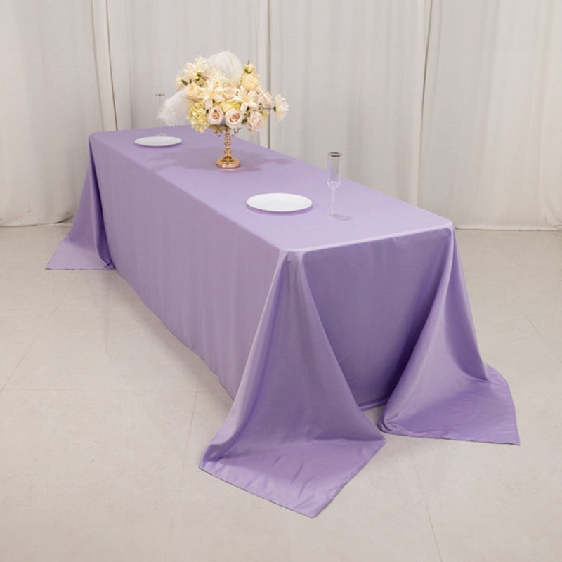 90" x 156" Lamour Satin Rectangular Tablecloth