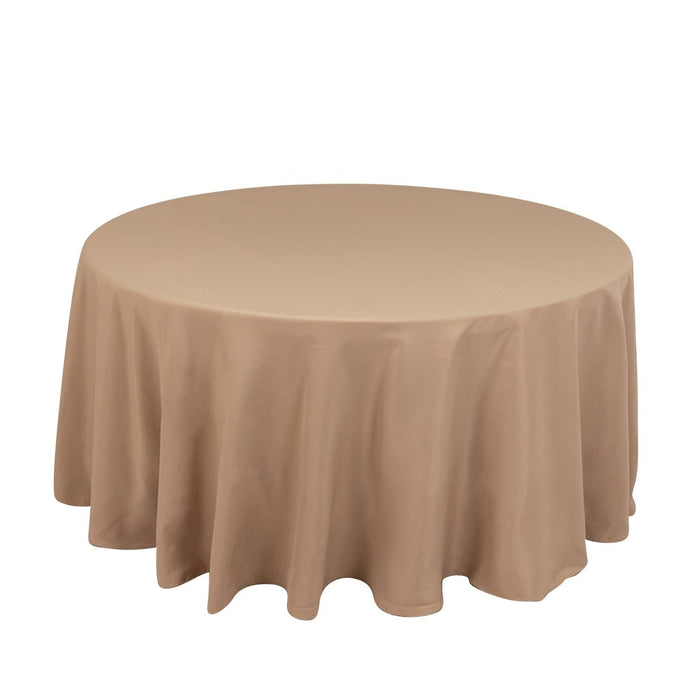 120" Premium Polyester Round Tablecloth Wedding Table Linens