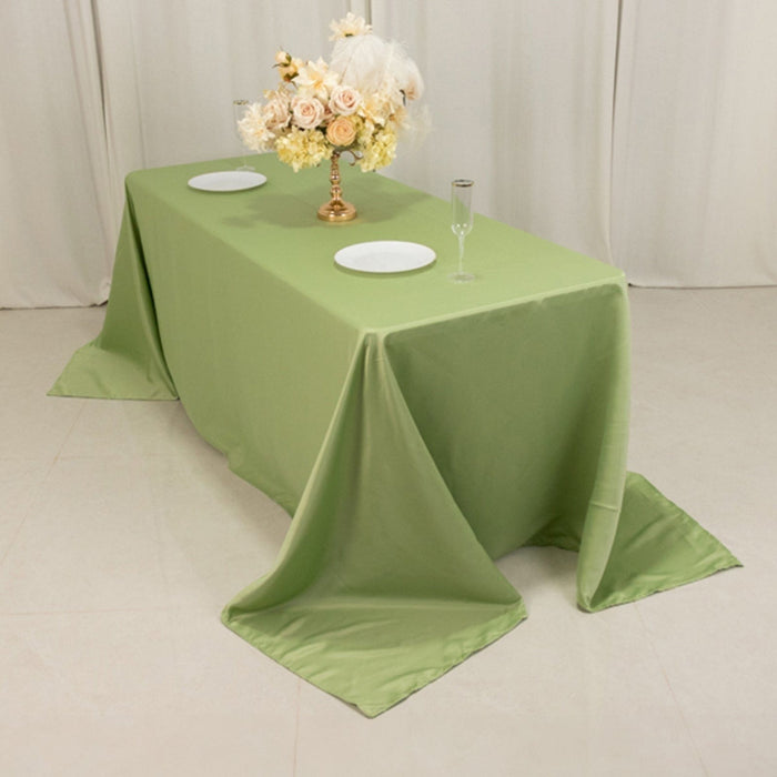 90" x 132" Lamour Satin Rectangular Tablecloth