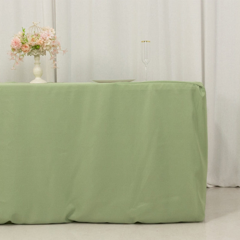 6 ft Fitted Polyester Tablecloth 72" x 30" x 30"