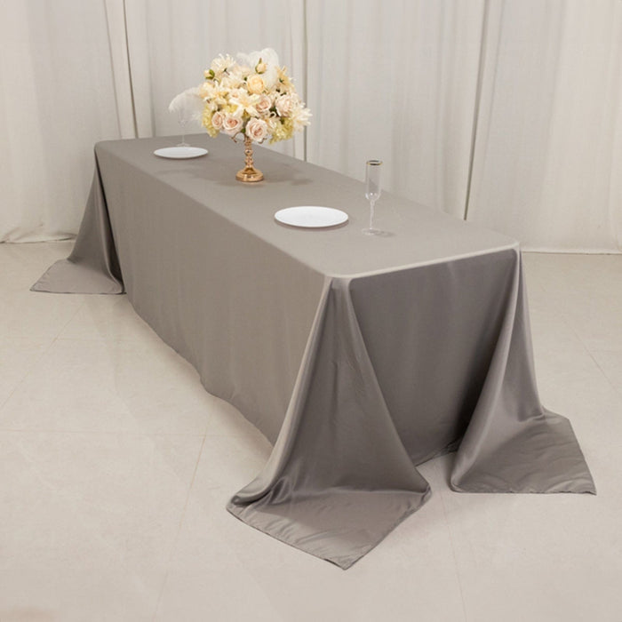 90" x 156" Lamour Satin Rectangular Tablecloth