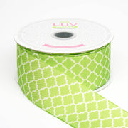 1 1/2" x 10 yards Fancy Grosgrain Ribbon - Apple Green RIB_GEO15_APPL