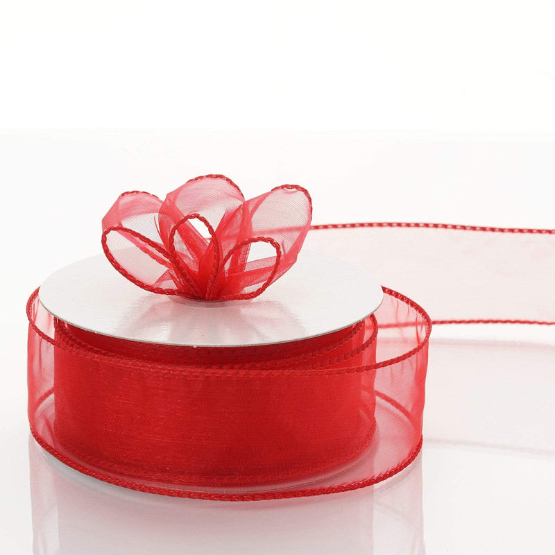 1 1/2" x 10 yards Wired Organza Ribbon