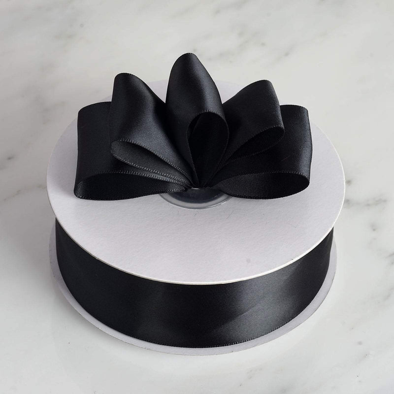 1 1/2" x 50 yards Single Side Satin Ribbon RIB_SATN_15_BLK