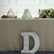 1.7 ft Lighted Metal Marquee Silver Light Up Letter