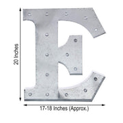 1.7 ft Lighted Metal Marquee Silver Light Up Letter