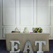 1.7 ft Lighted Metal Marquee Silver Light Up Letter