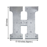 1.7 ft Lighted Metal Marquee Silver Light Up Letter