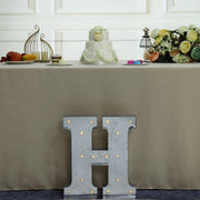 1.7 ft Lighted Metal Marquee Silver Light Up Letter