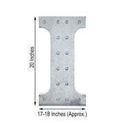 1.7 ft Lighted Metal Marquee Silver Light Up Letter