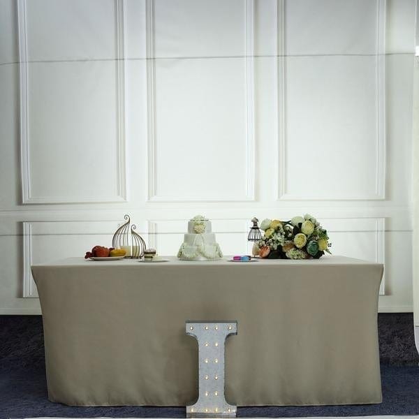 1.7 ft Lighted Metal Marquee Silver Light Up Letter