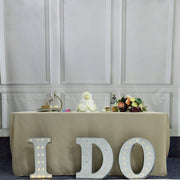 1.7 ft Lighted Metal Marquee Silver Light Up Letter