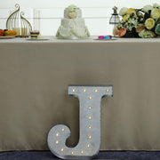 1.7 ft Lighted Metal Marquee Silver Light Up Letter