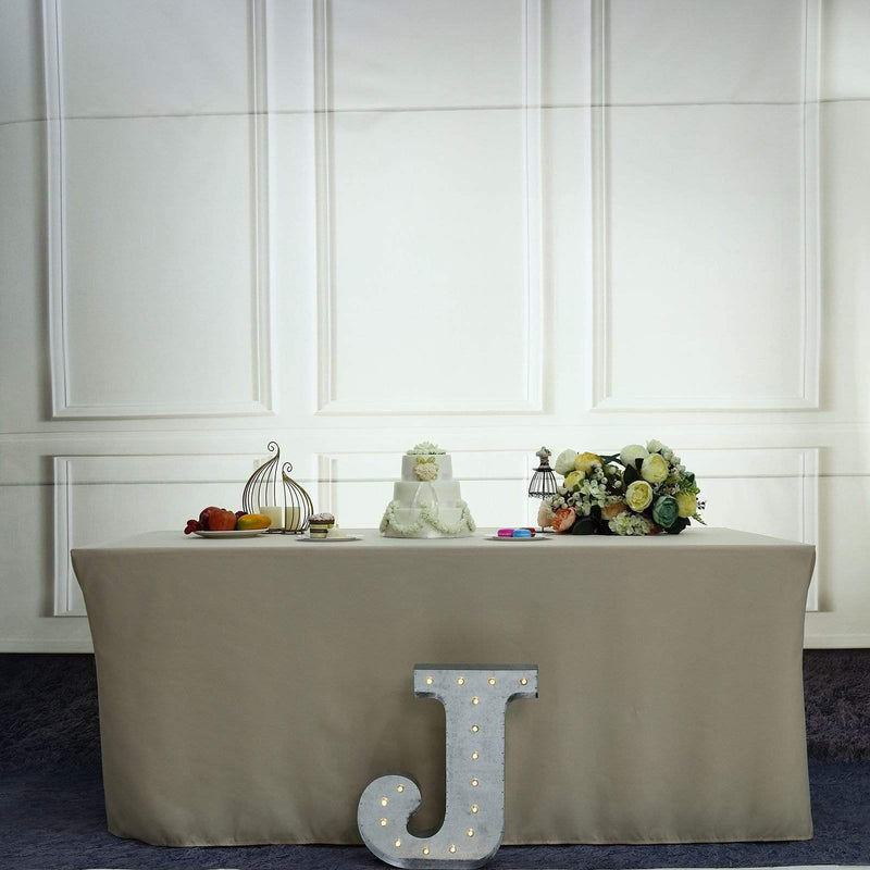 1.7 ft Lighted Metal Marquee Silver Light Up Letter