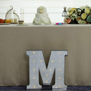 1.7 ft Lighted Metal Marquee Silver Light Up Letter