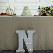 1.7 ft Lighted Metal Marquee Silver Light Up Letter