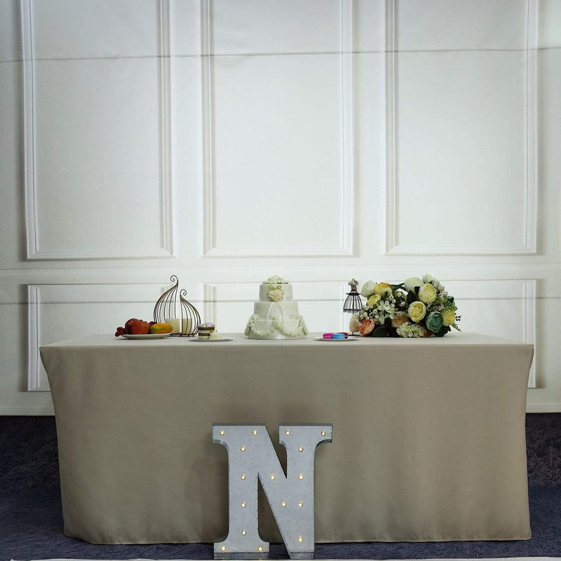 1.7 ft Lighted Metal Marquee Silver Light Up Letter