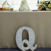 1.7 ft Lighted Metal Marquee Silver Light Up Letter