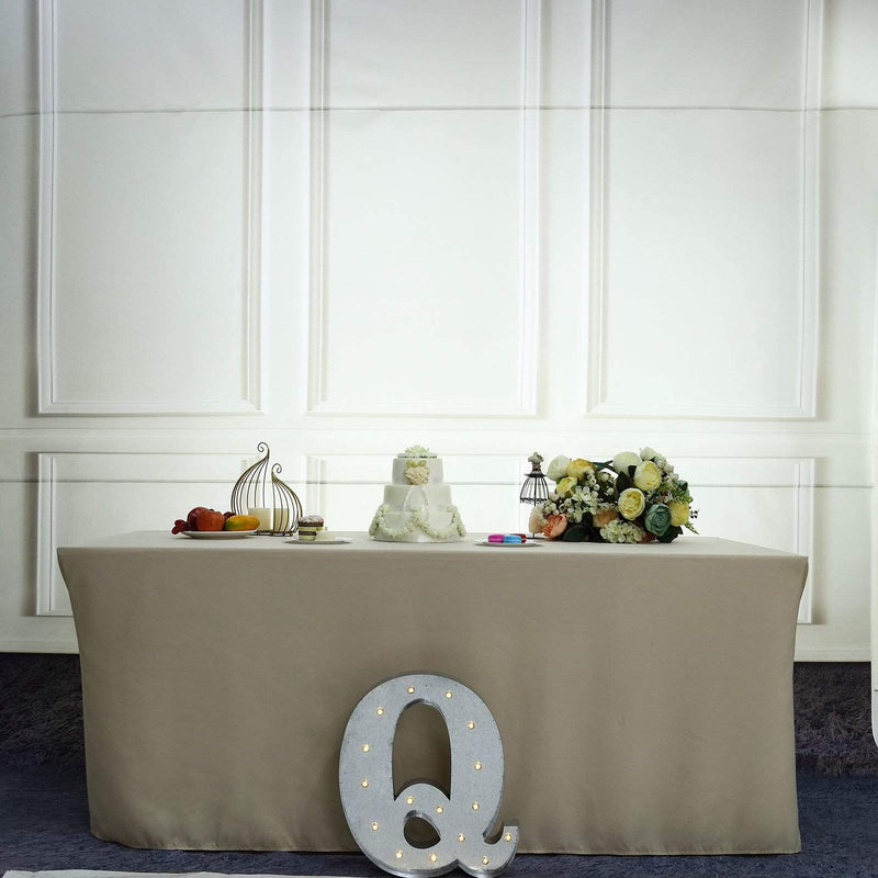 1.7 ft Lighted Metal Marquee Silver Light Up Letter