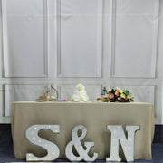 1.7 ft Lighted Metal Marquee Silver Light Up Letter