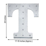 1.7 ft Lighted Metal Marquee Silver Light Up Letter