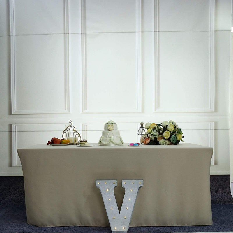 1.7 ft Lighted Metal Marquee Silver Light Up Letter