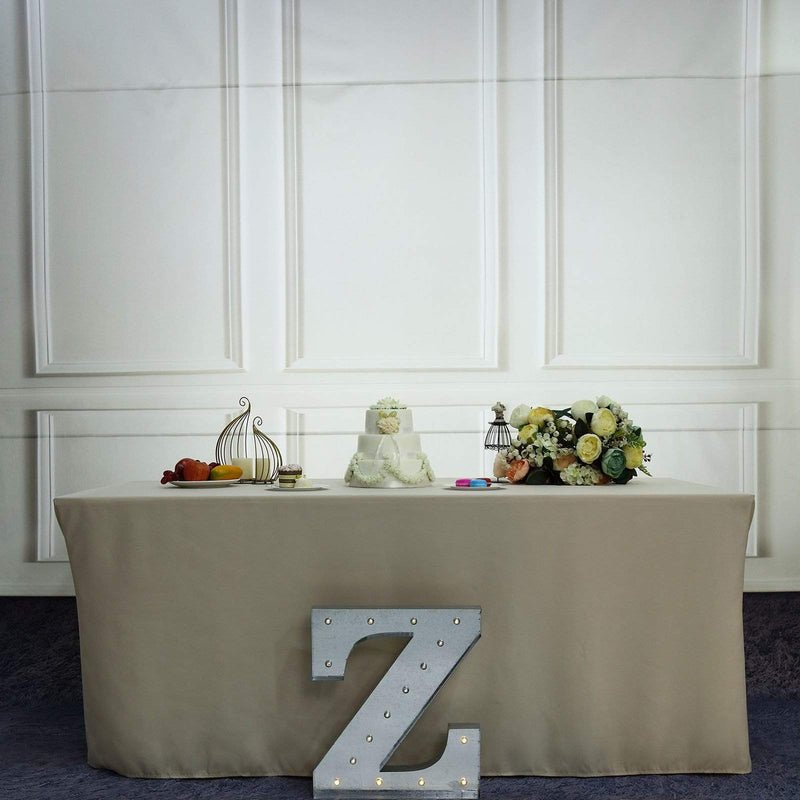 1.7 ft Lighted Metal Marquee Silver Light Up Letter