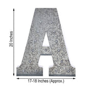 1.7 ft Lighted Metal Marquee Silver Light Up Letter