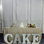 1.7 ft Lighted Metal Marquee Silver Light Up Letter