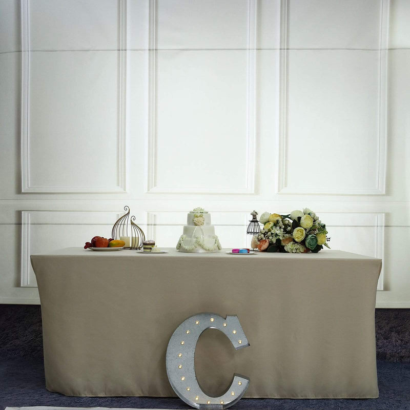 1.7 ft Lighted Metal Marquee Silver Light Up Letter