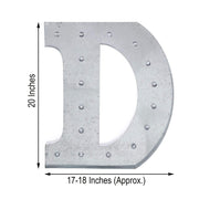 1.7 ft Lighted Metal Marquee Silver Light Up Letter