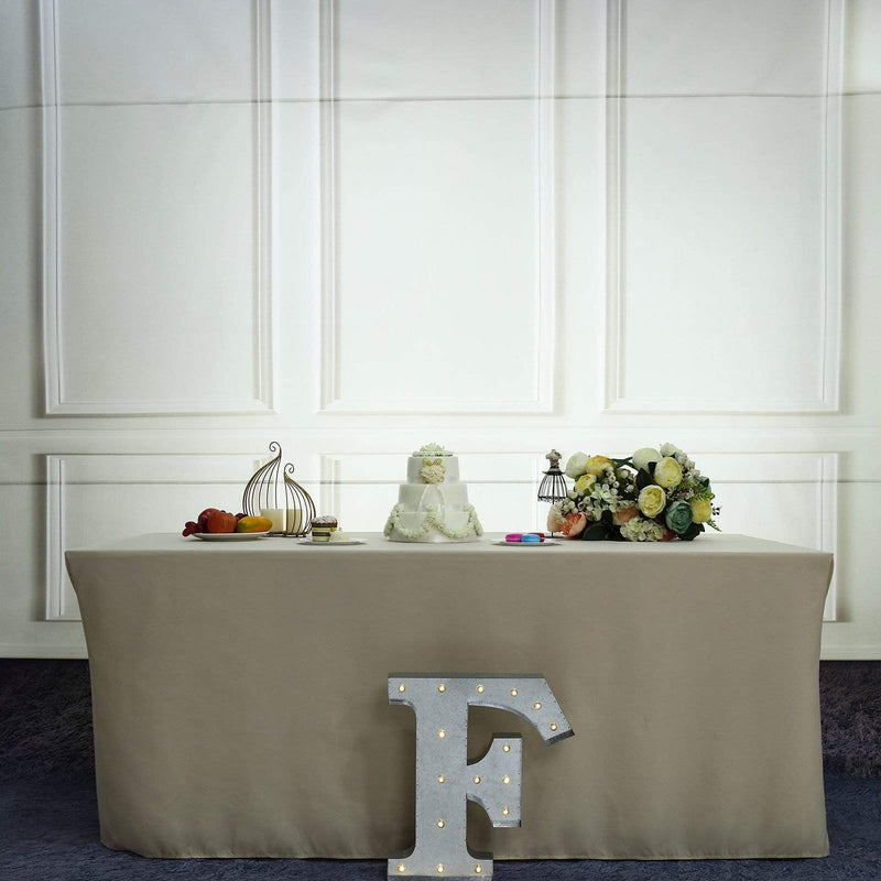 1.7 ft Lighted Metal Marquee Silver Light Up Letter