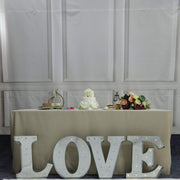 1.7 ft Lighted Metal Marquee Silver Light Up Letter