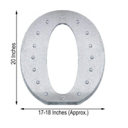 1.7 ft Lighted Metal Marquee Silver Light Up Letter