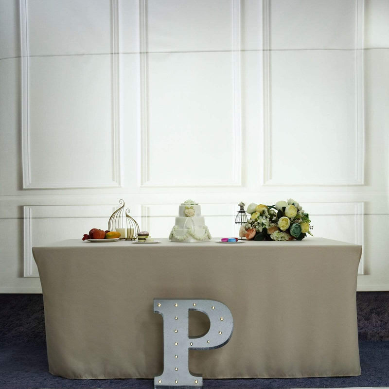 1.7 ft Lighted Metal Marquee Silver Light Up Letter