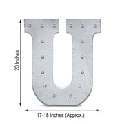 1.7 ft Lighted Metal Marquee Silver Light Up Letter