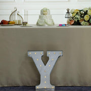 1.7 ft Lighted Metal Marquee Silver Light Up Letter