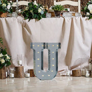 1.7 ft Lighted Metal Marquee Silver Light Up Letter