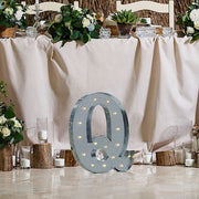 1.7 ft Lighted Metal Marquee Silver Light Up Letter