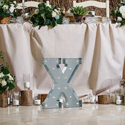 1.7 ft Lighted Metal Marquee Silver Light Up Letter