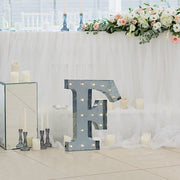 1.7 ft Lighted Metal Marquee Silver Light Up Letter