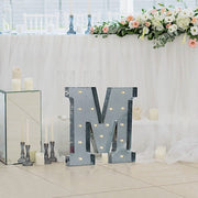 1.7 ft Lighted Metal Marquee Silver Light Up Letter