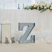 1.7 ft Lighted Metal Marquee Silver Light Up Letter