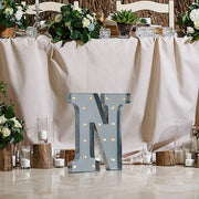 1.7 ft Lighted Metal Marquee Silver Light Up Letter