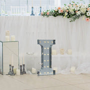 1.7 ft Lighted Metal Marquee Silver Light Up Letter