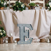 1.7 ft Lighted Metal Marquee Silver Light Up Letter