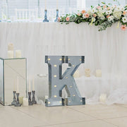 1.7 ft Lighted Metal Marquee Silver Light Up Letter